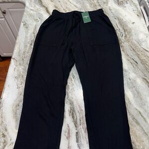 HALARA Black tapered linen pants